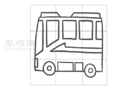 如何轻松又漂亮地画出一辆公共汽车，公交车简笔画怎么画