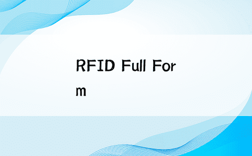 RFID Full Form 